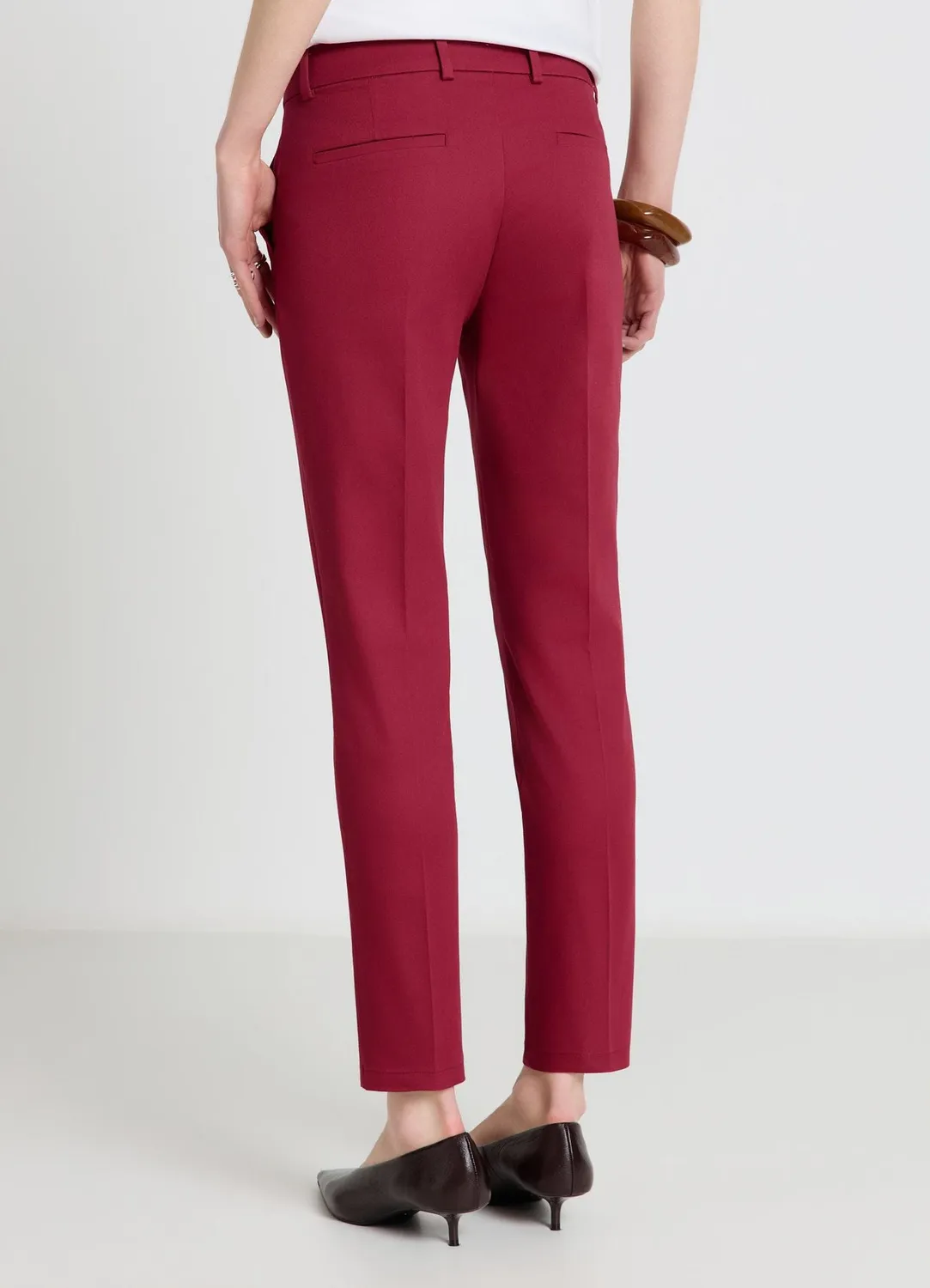 Calliope Pantalon droit coton femme pli marqué