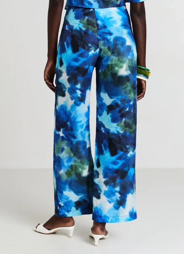 Calliope pantalon palazzo femme à motif