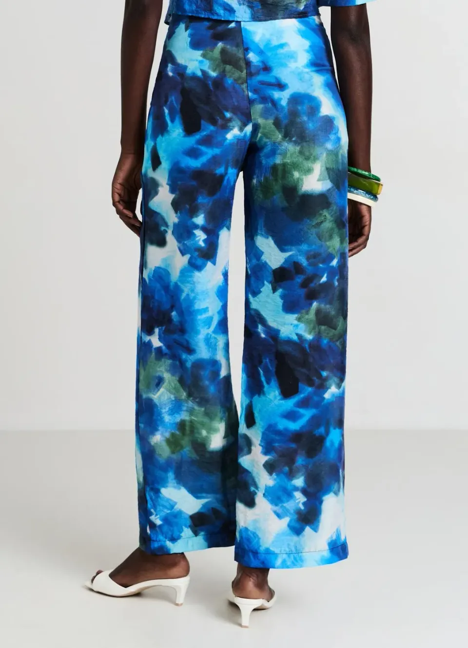 Calliope pantalon palazzo femme à motif