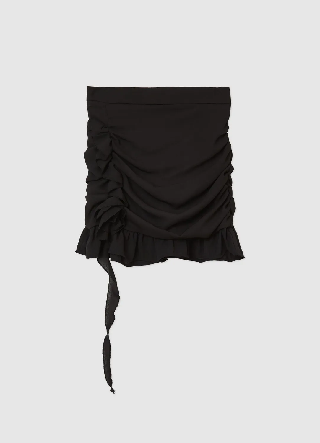 Calliope jupe courte femme à volants zip dos