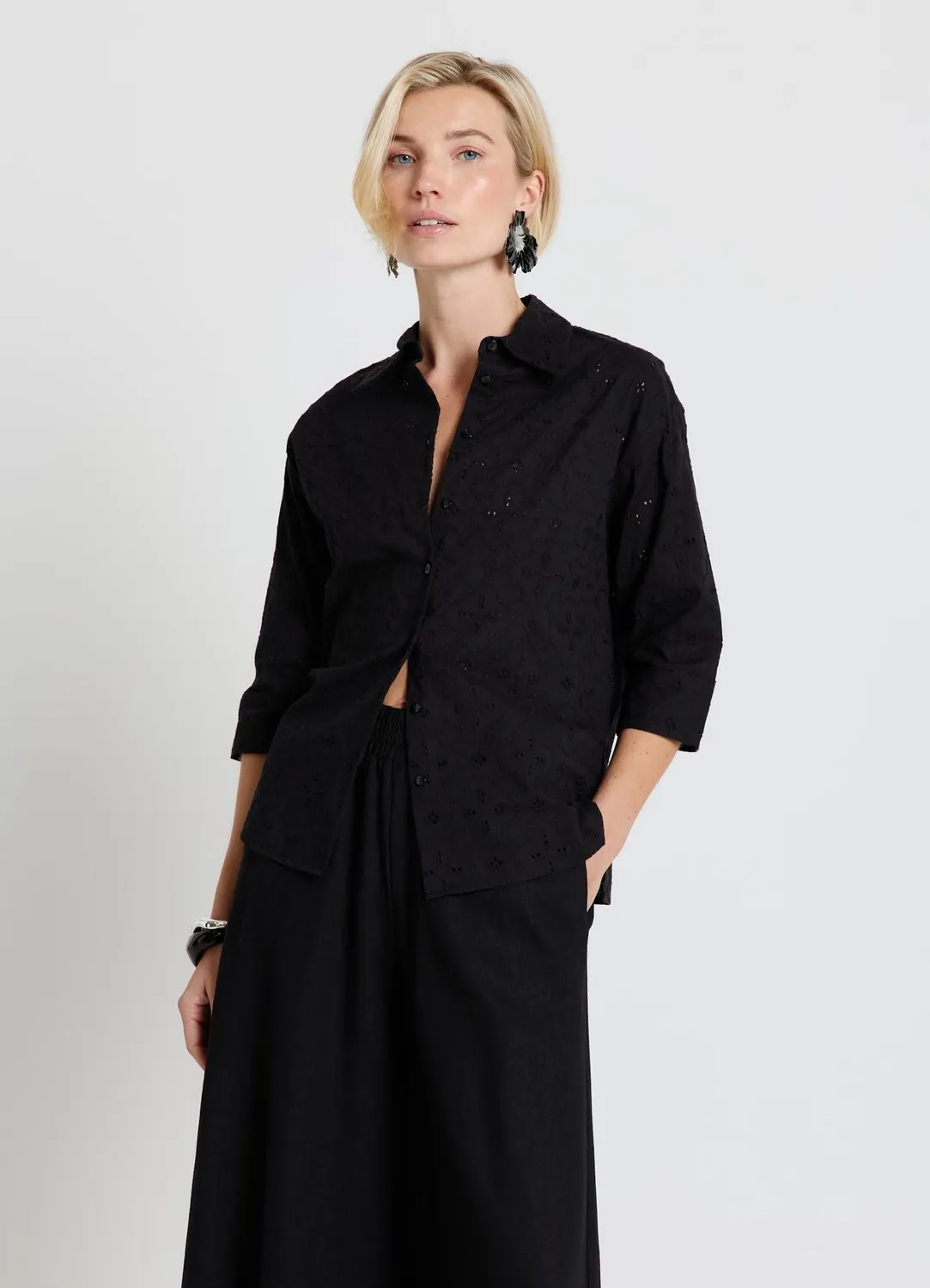 Calliope sangallo chemise oversize manches courtes femme