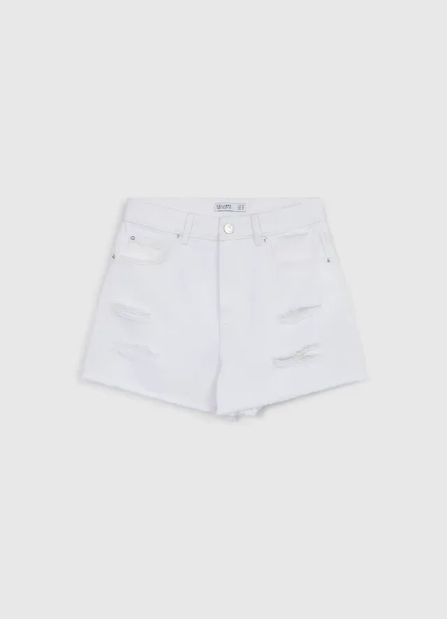 Calliope short mom femme déchiré 5 poches