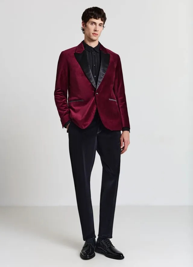Calliope veste velours revers contraste homme