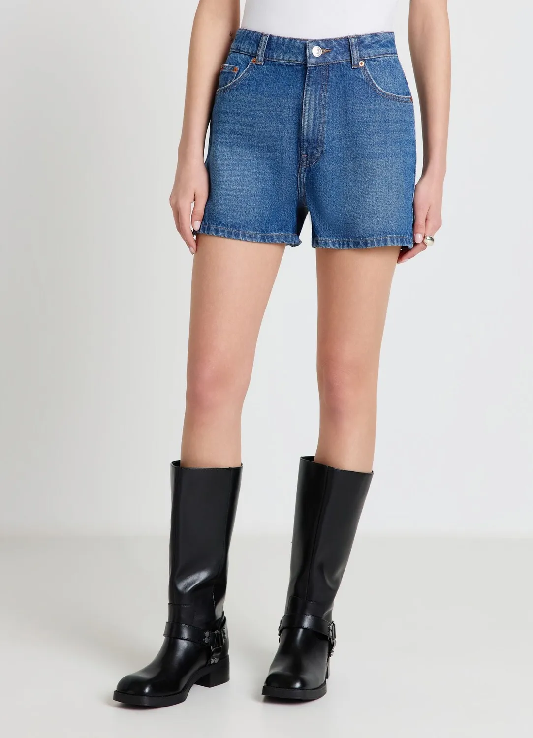Calliope bermuda denim femme taille haute 5 tailles