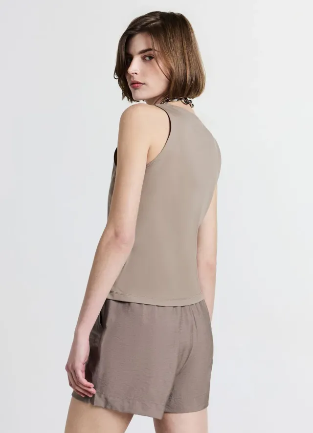 Calliope uni short femme cordon taille regular