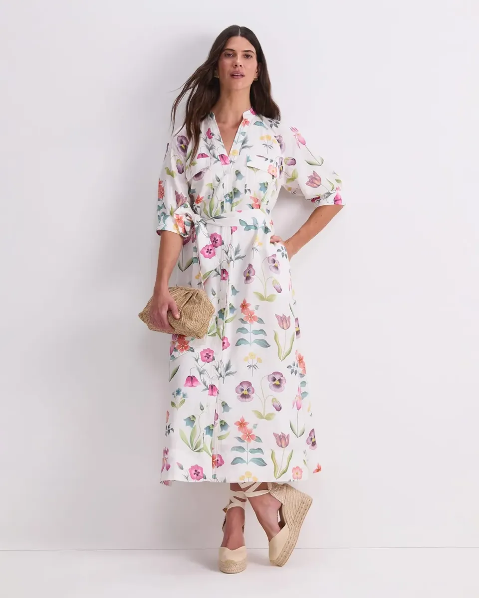 Sportscraft Floral Majesty Liberty robe midi lin