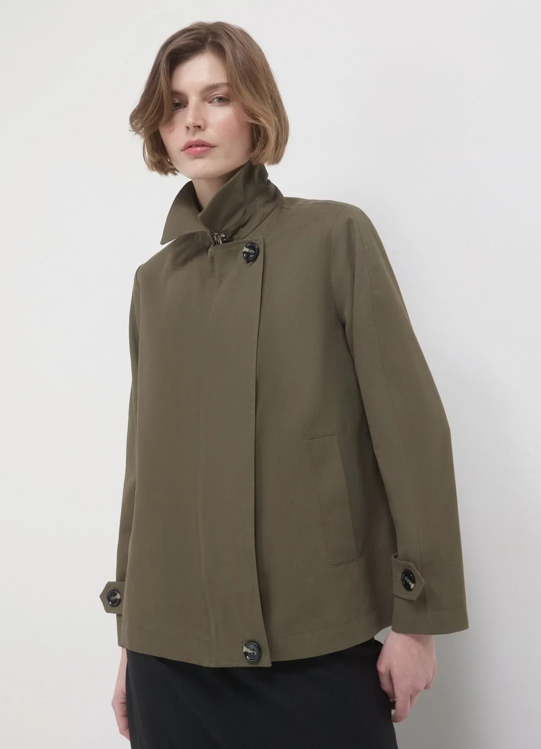Calliope trench court femme coton uni