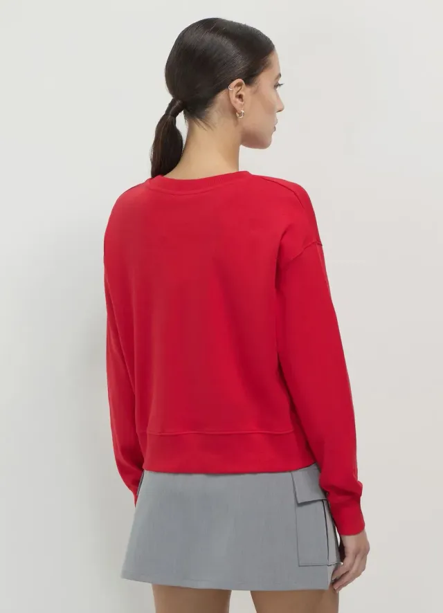 Calliope Felpa girocollo basic sweat coton femme