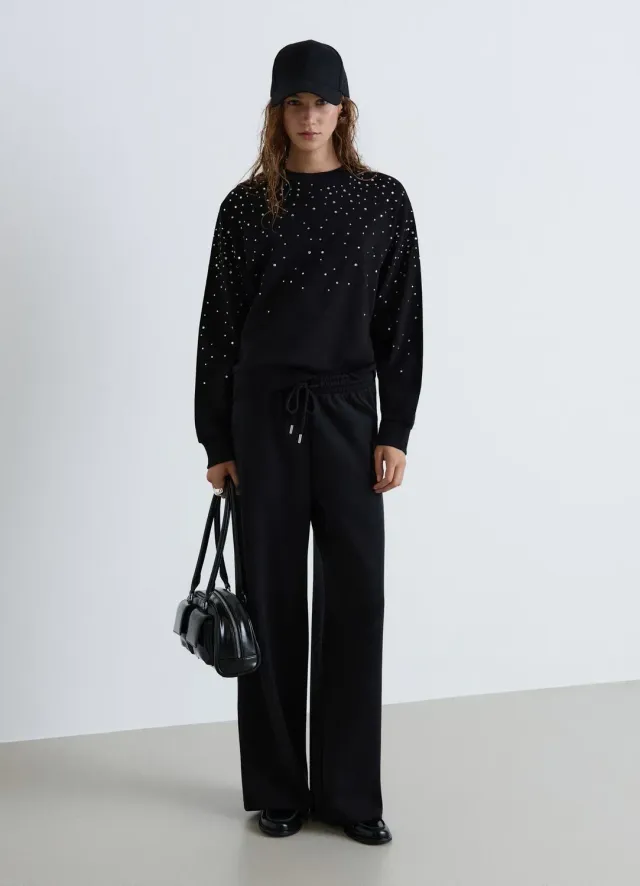 Calliope Sweat strass all over femme col rond