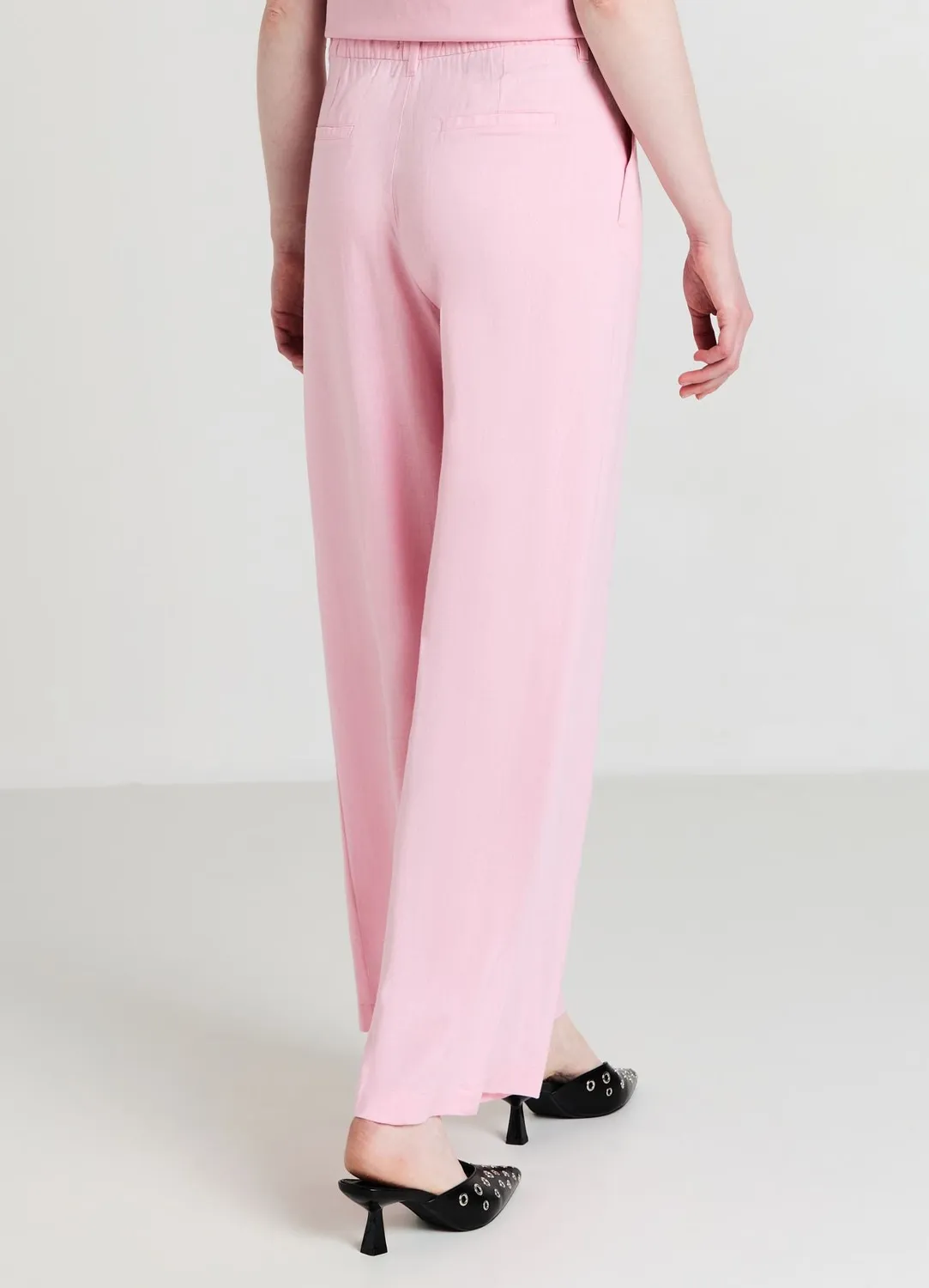 Calliope pantalon palazzo large pantalon lin femme