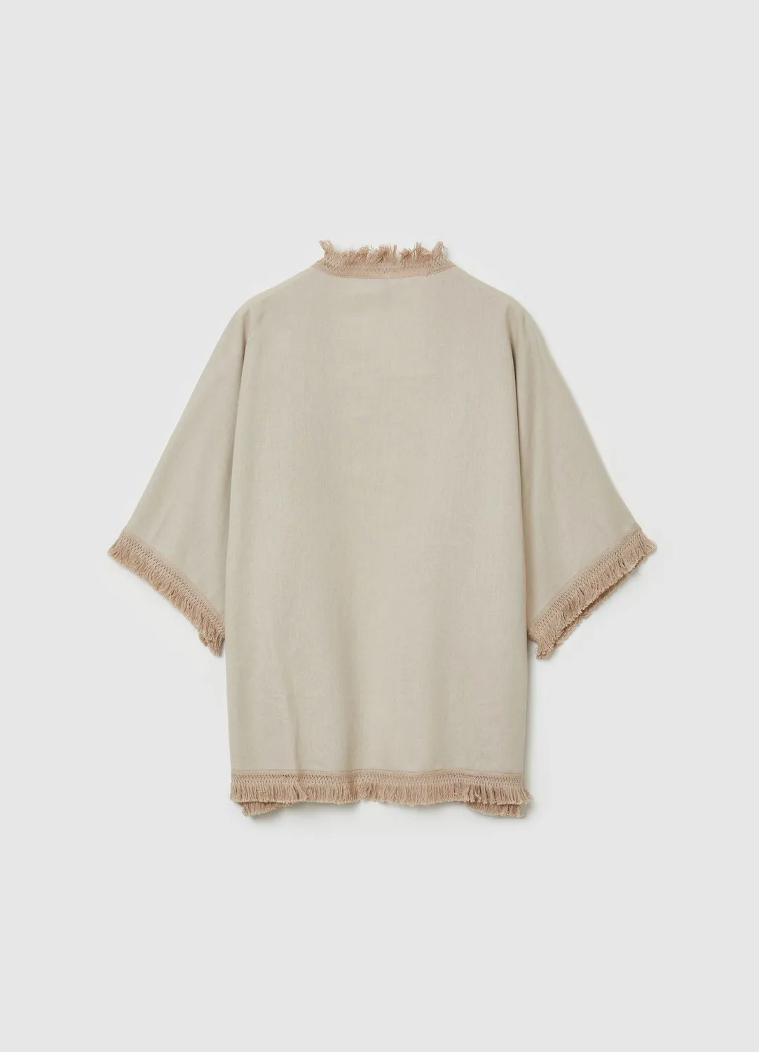 Calliope kimono franges taille unique lin