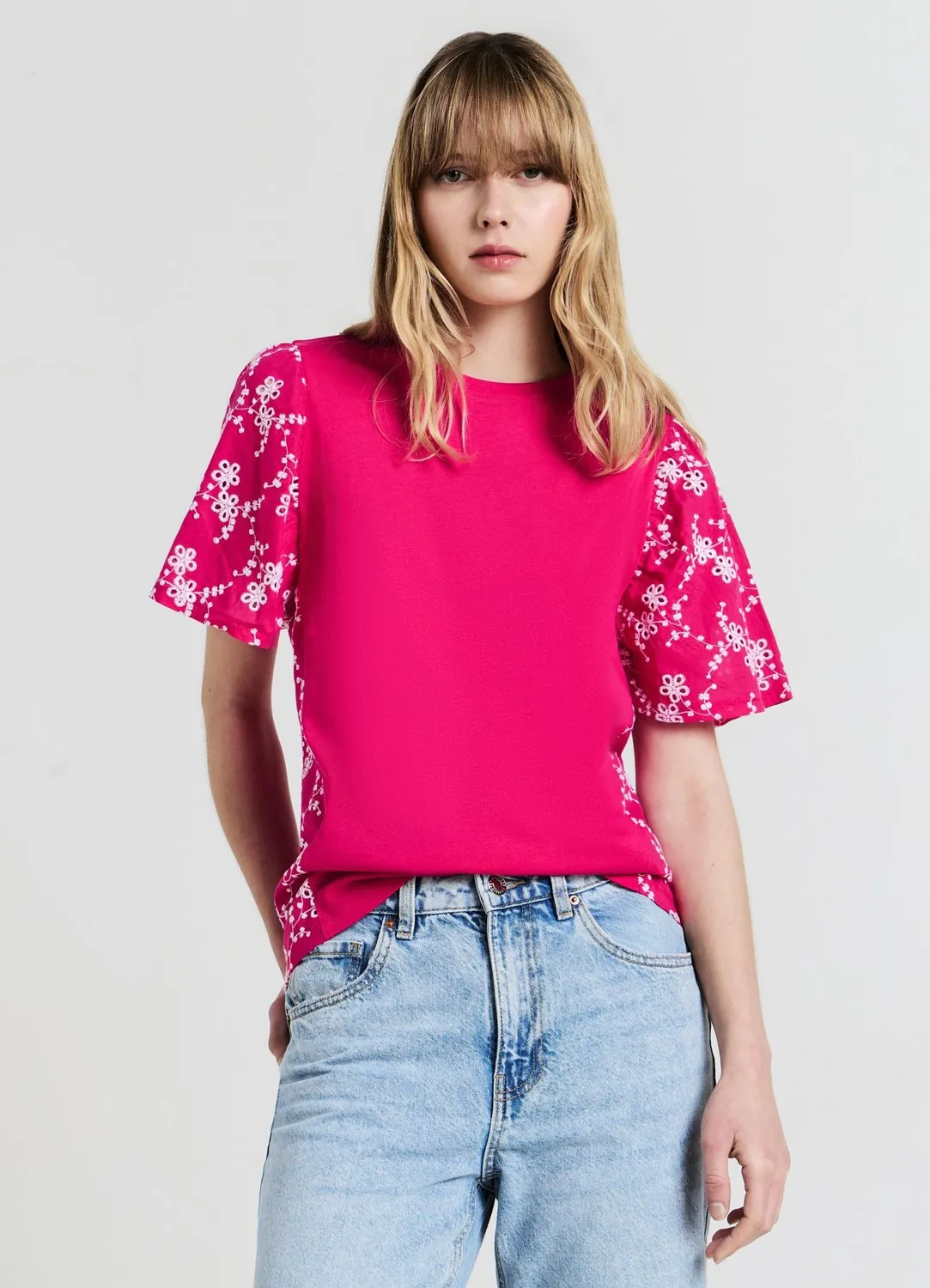 Calliope t-shirt broderie anglaise femme coton