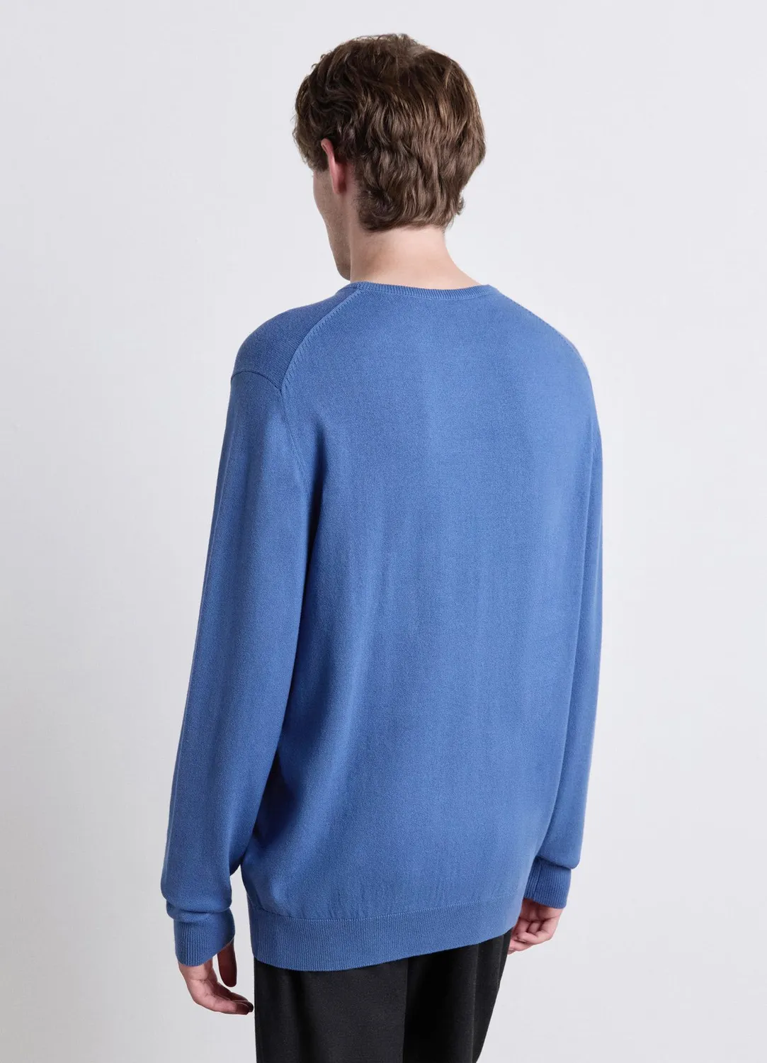 Calliope uni col rond pull homme à côtes