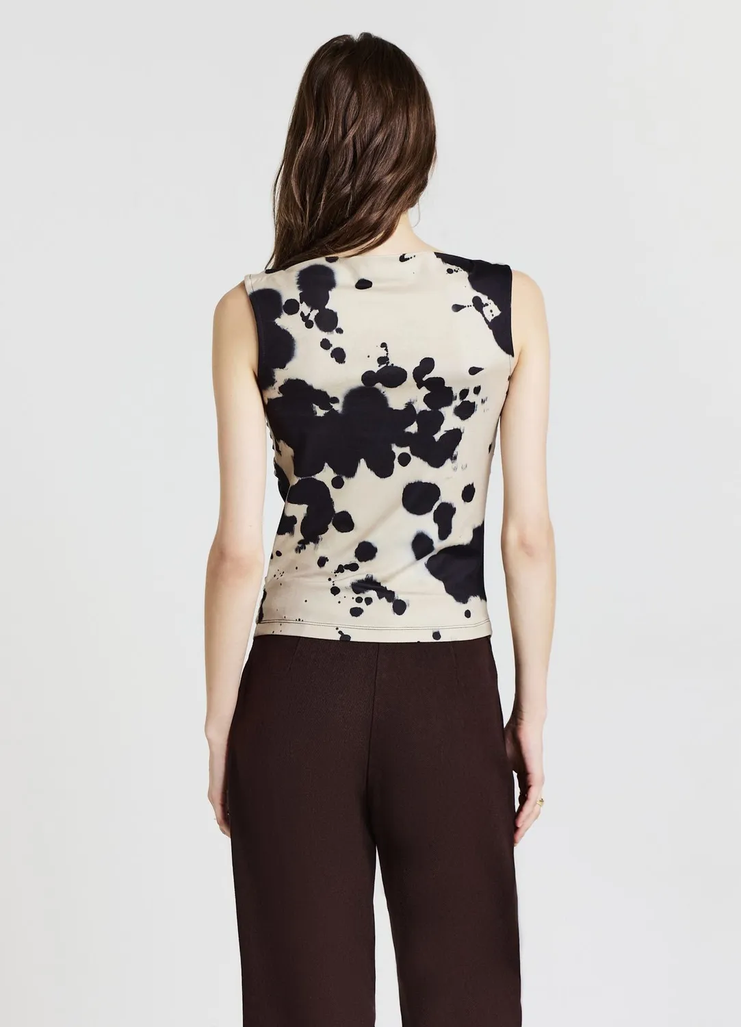 Calliope top débardeur fantaisie femme col rond
