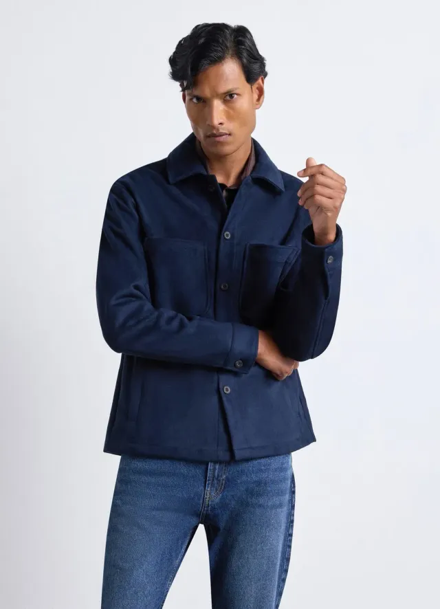 Calliope Surchemise Effet Suède Homme Boutons