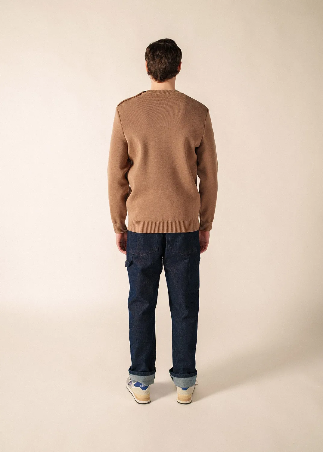 Saint James Cancale pull marin beige foncé laine