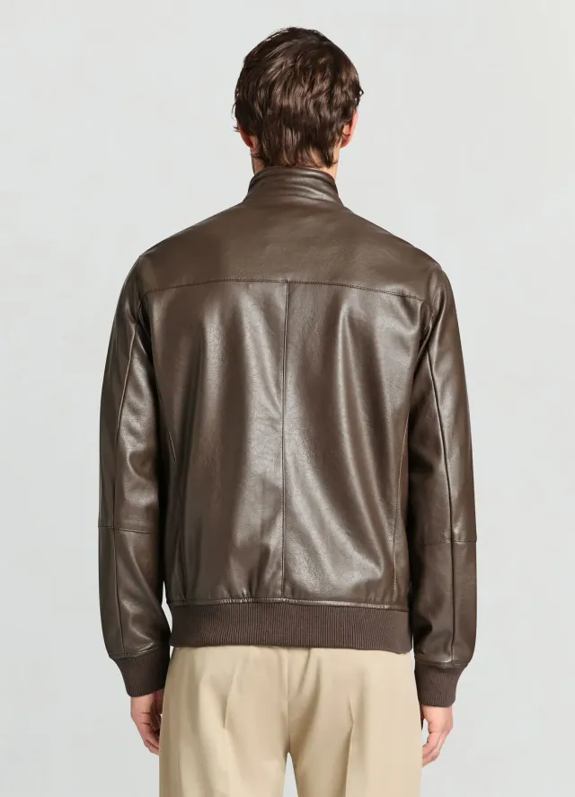 Calliope Bomber Similpelle homme blouson uni zippé