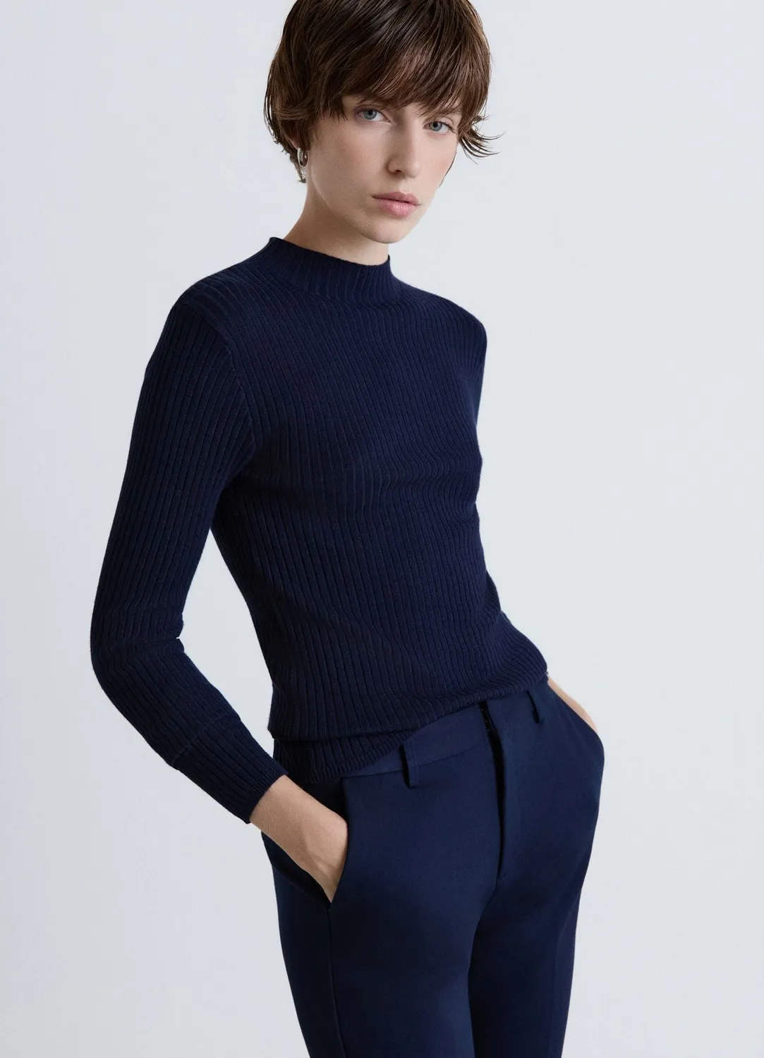 Calliope T-shirt manches longues femme col montant