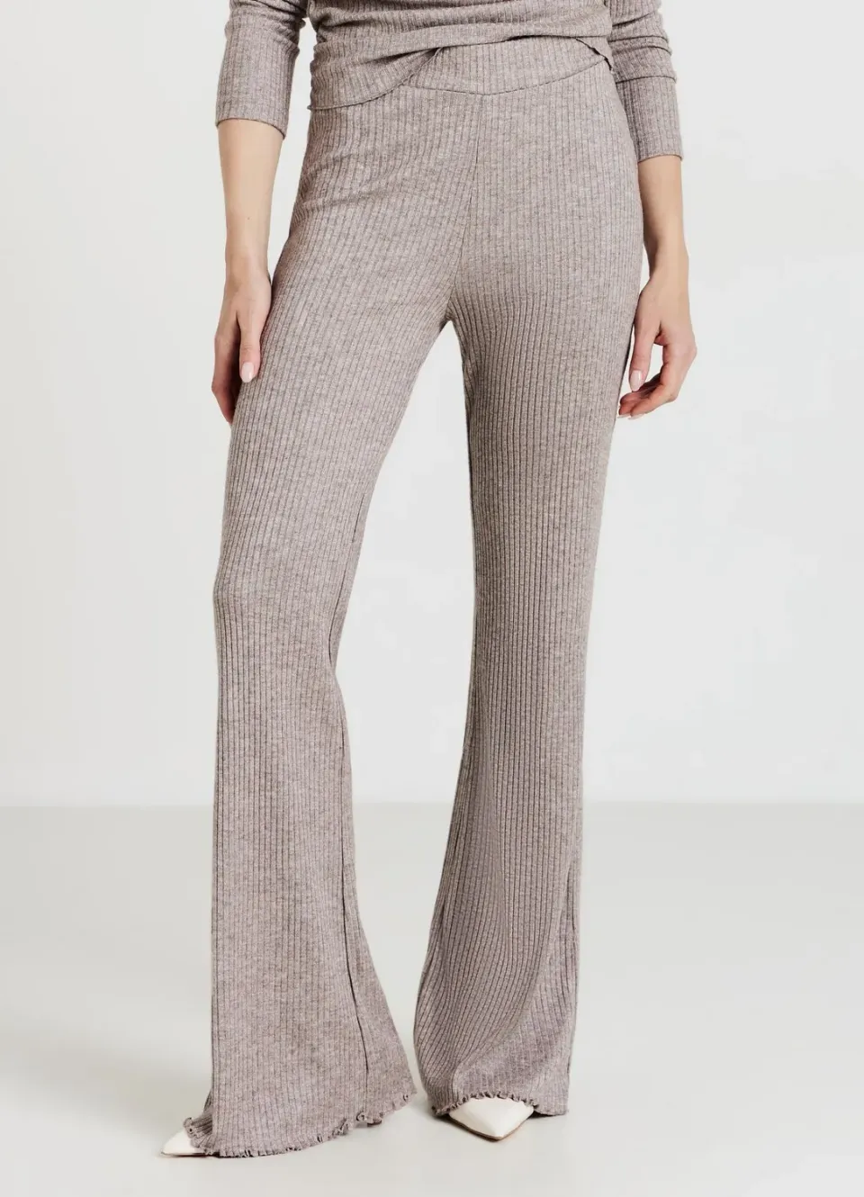 Calliope legging flare côtelé taille haute femme