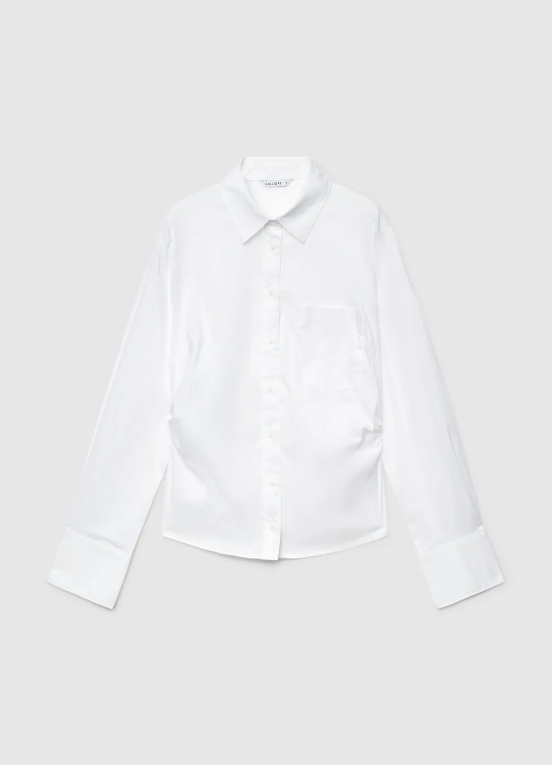 Calliope chemise slim femme fronces manches longues