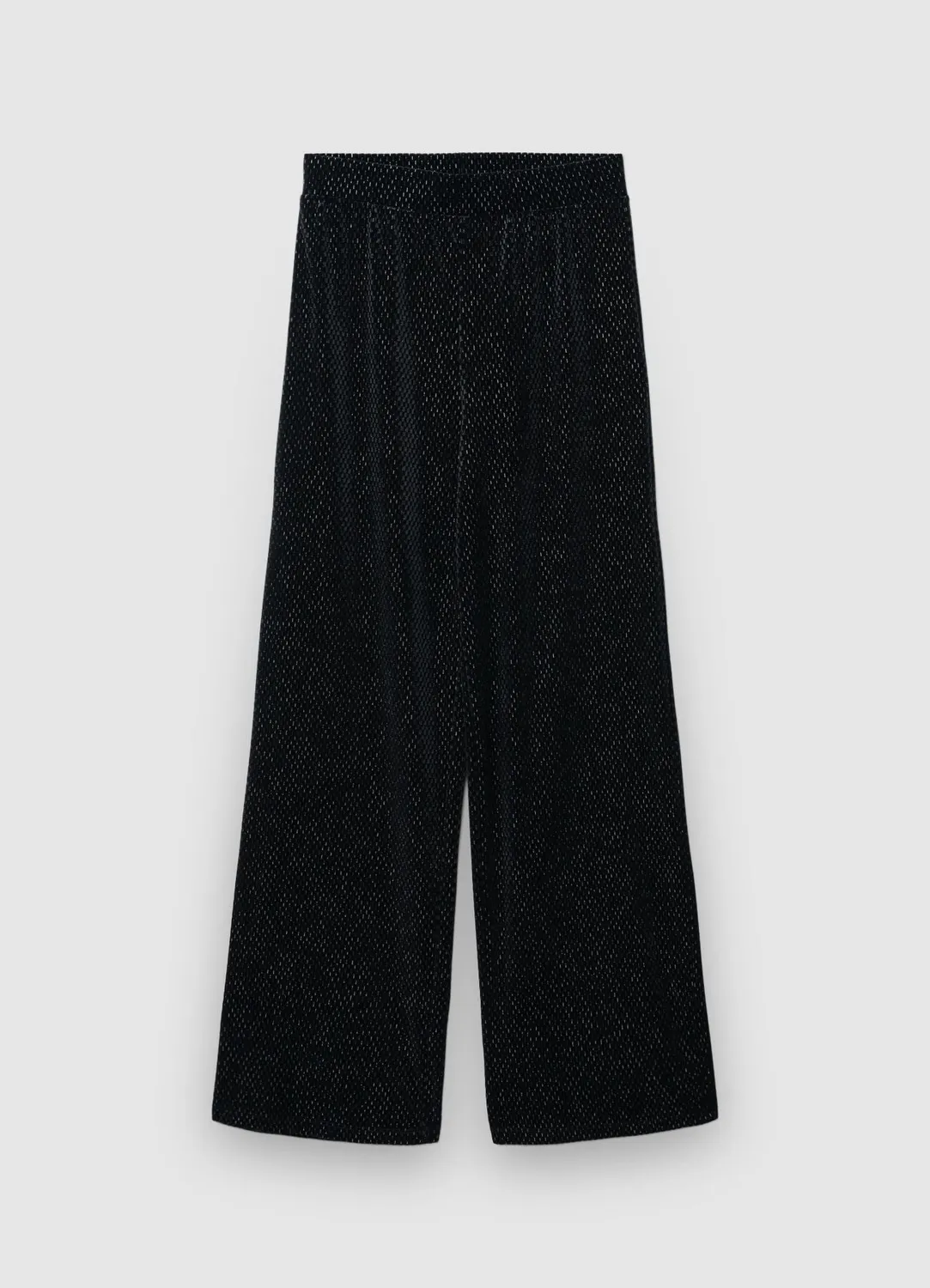 Calliope pantalon palazzo femme chenille brillant large