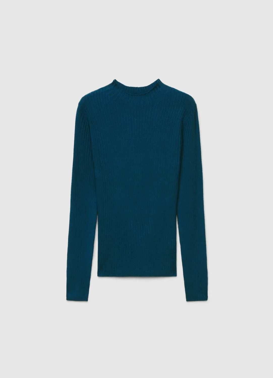 Calliope t-shirt côtelé col montant femme manches longues