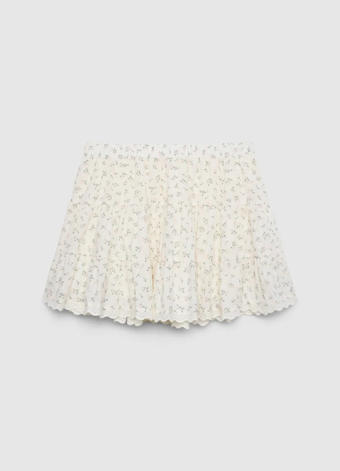 Calliope jupe-short fleurs jupe-culotte volants taille haute