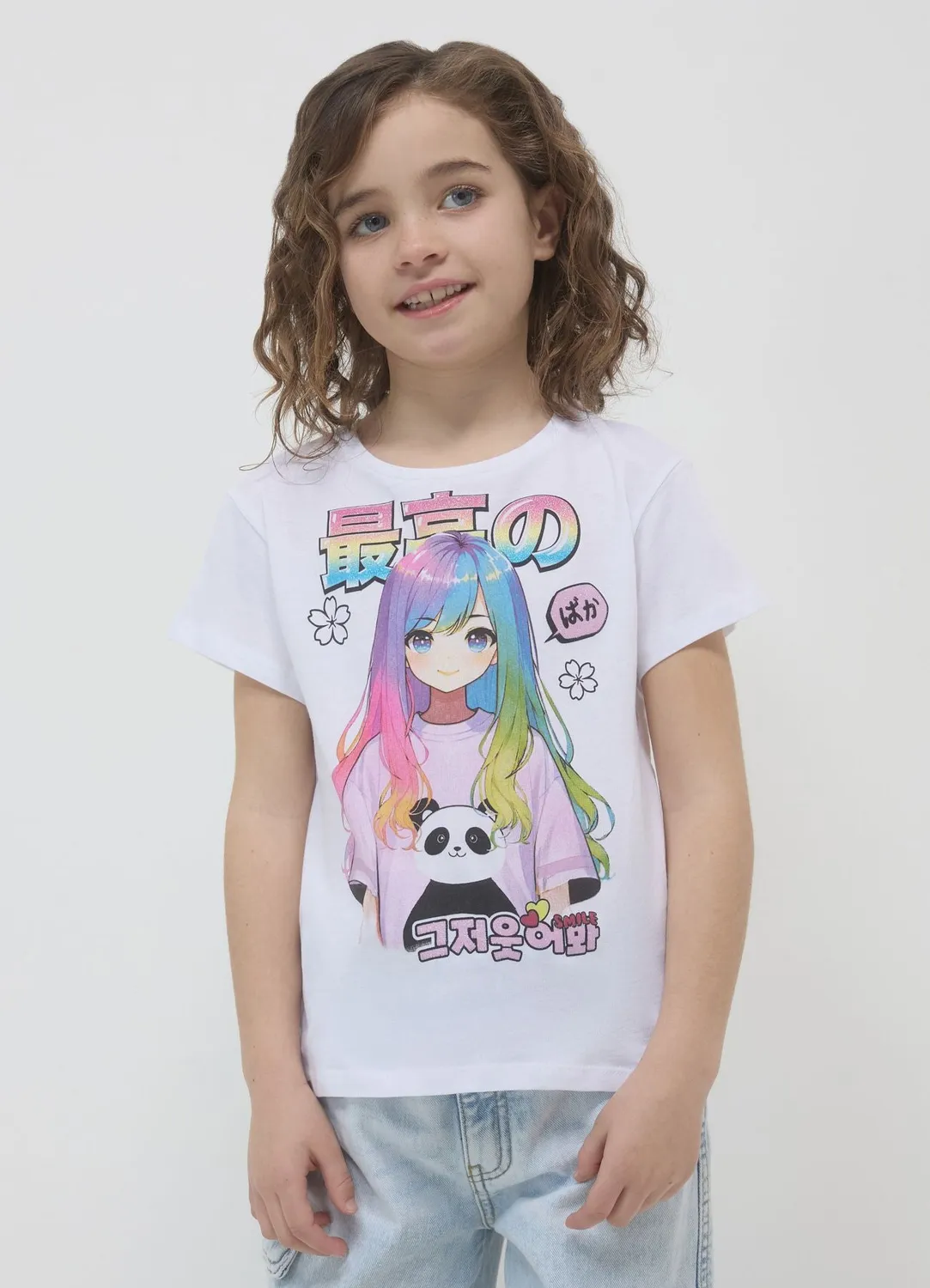 Calliope T-shirt manga t-shirt fille coton