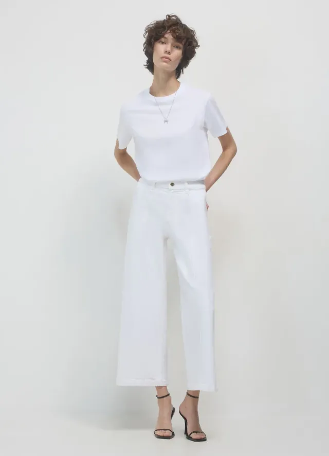 Calliope t-shirt femme col rond uni coton