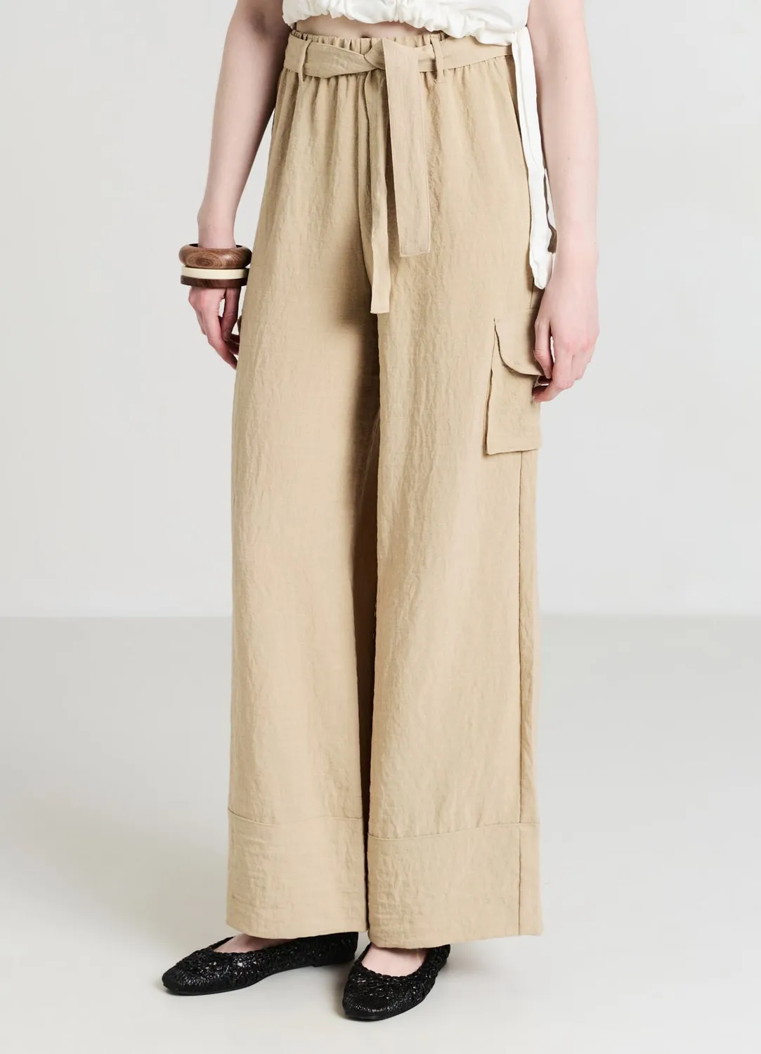 Calliope pantalon cargo femme long poches cordon