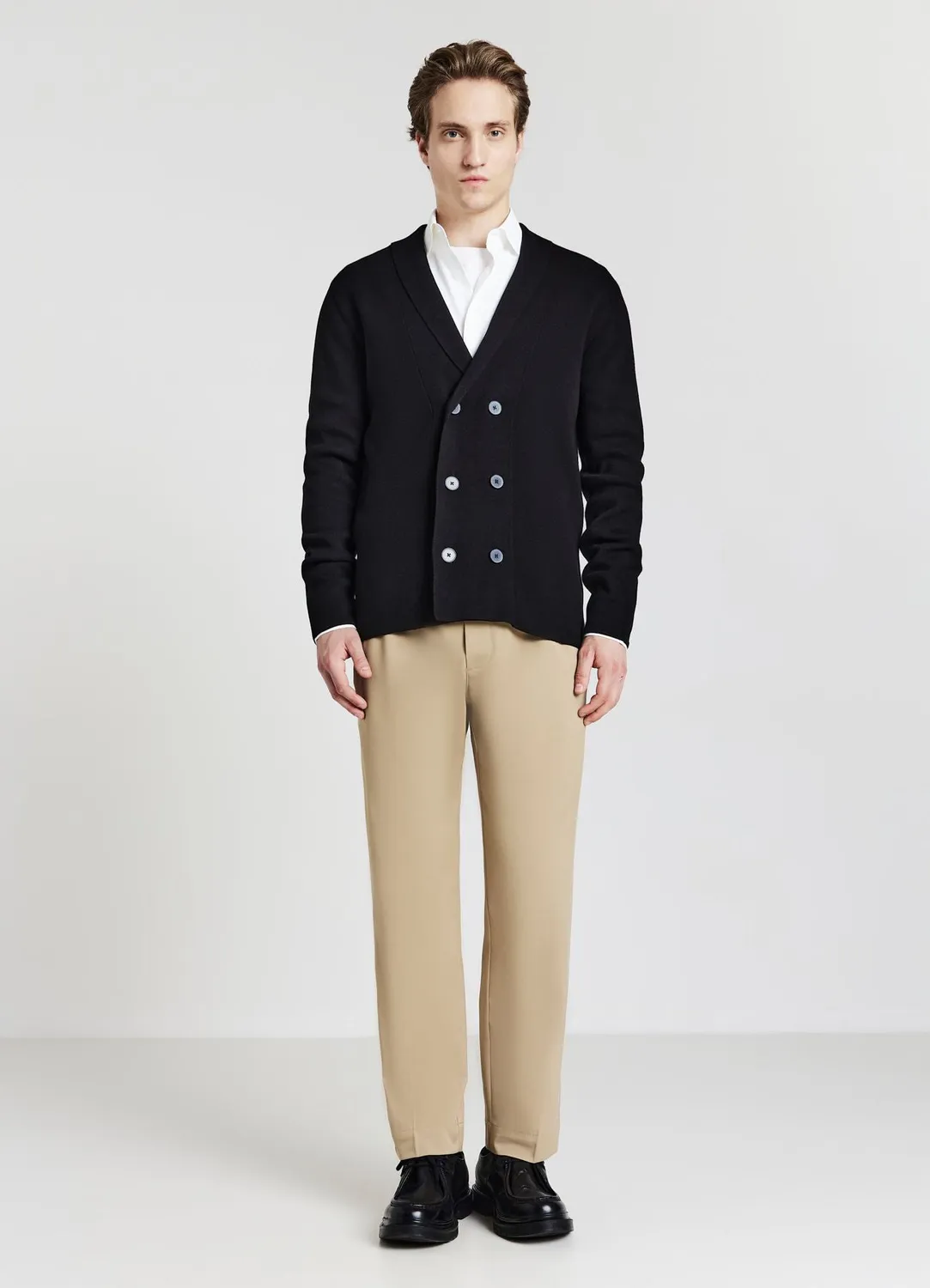 Calliope Double boutonnage cardigan homme col classique