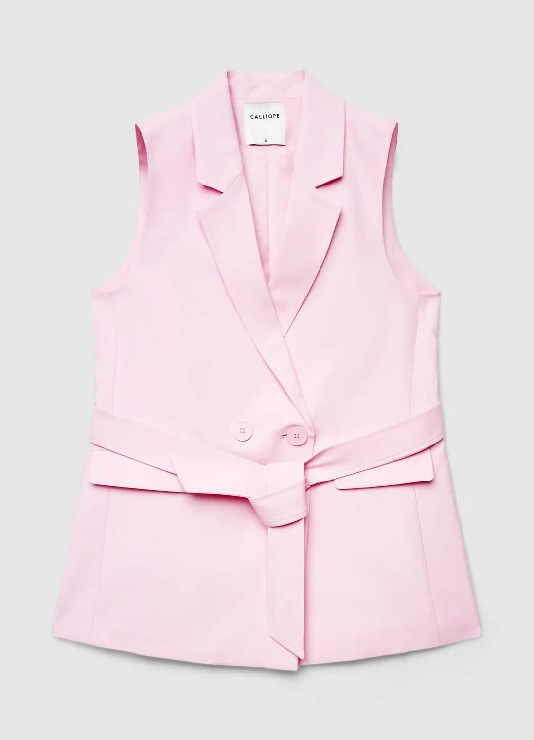Calliope gilet double boutonnage femme à ceinture