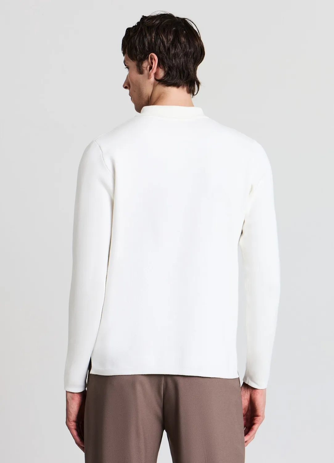 Calliope pull polo homme manches longues maille