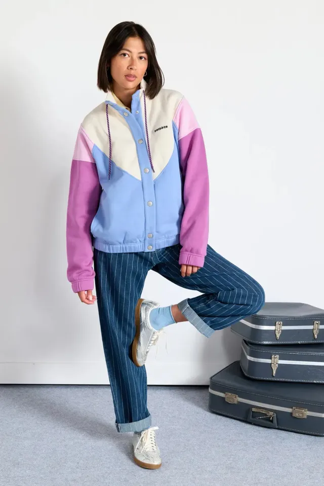 Perpète Laura veste bleue molleton bio