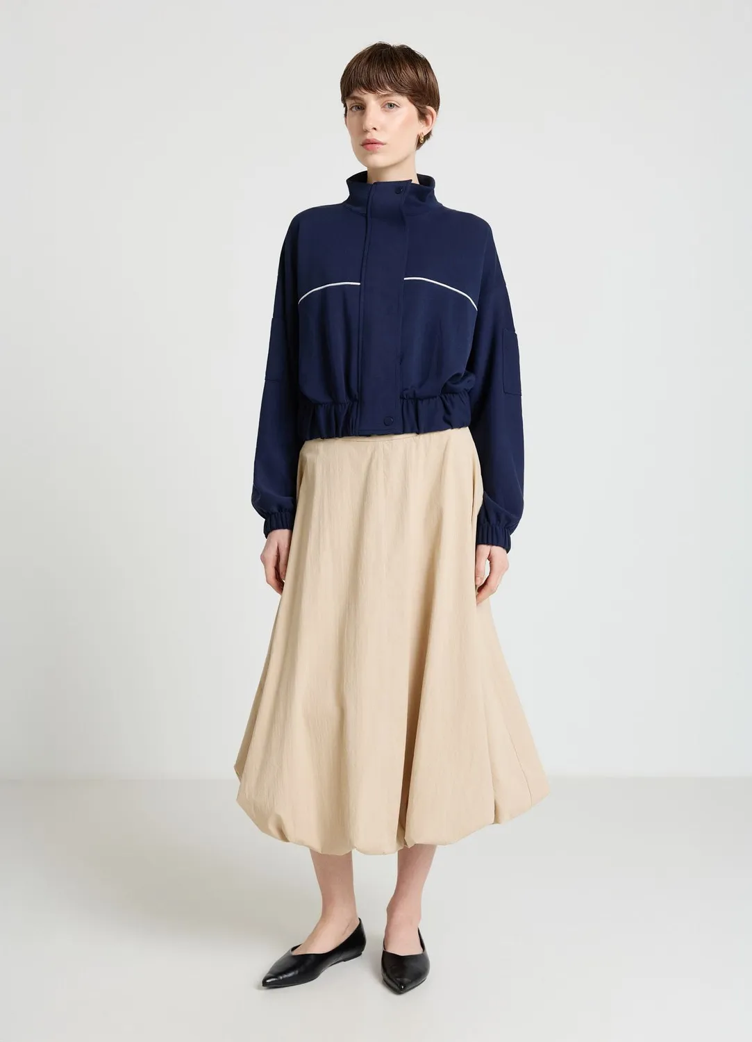 Calliope sweat zippé femme col montant poches TU