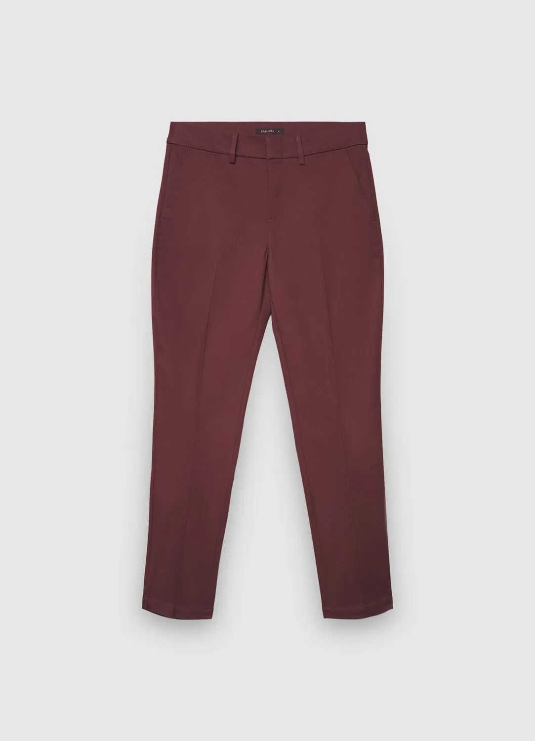 Calliope pantalon cigarette satin de coton femme bureau