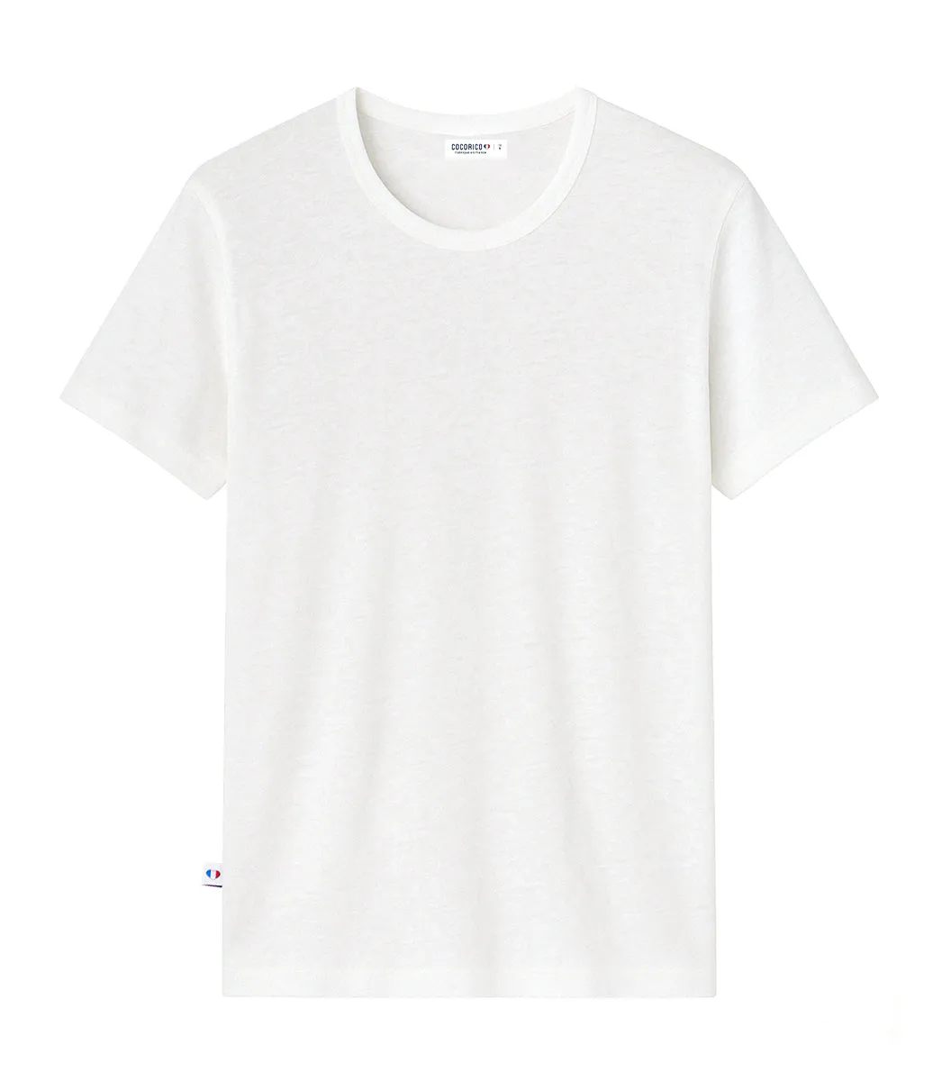 Cocorico Intemporel T-shirt Homme Blanc lin