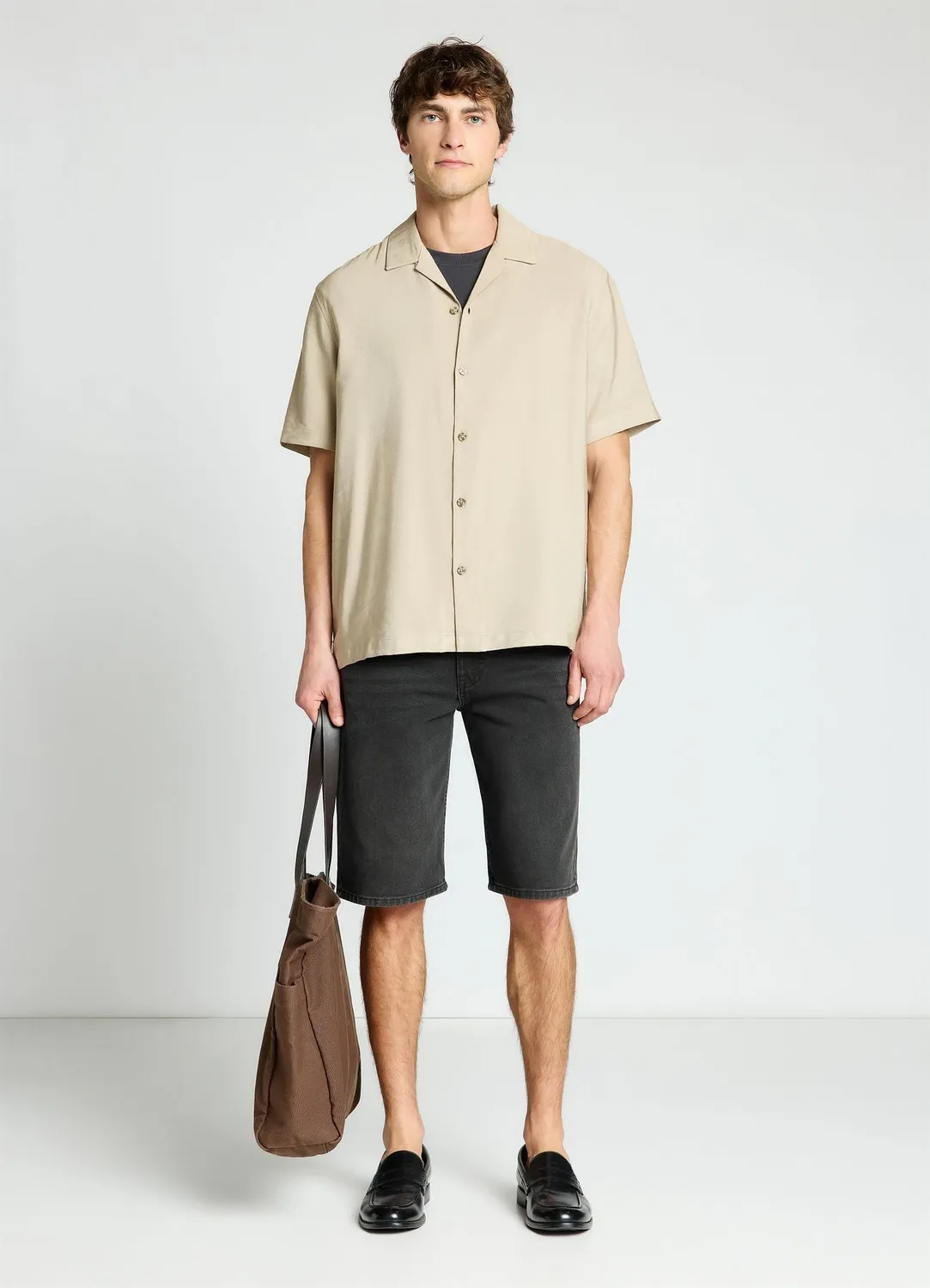 Calliope chemise homme bowling manches courtes unie