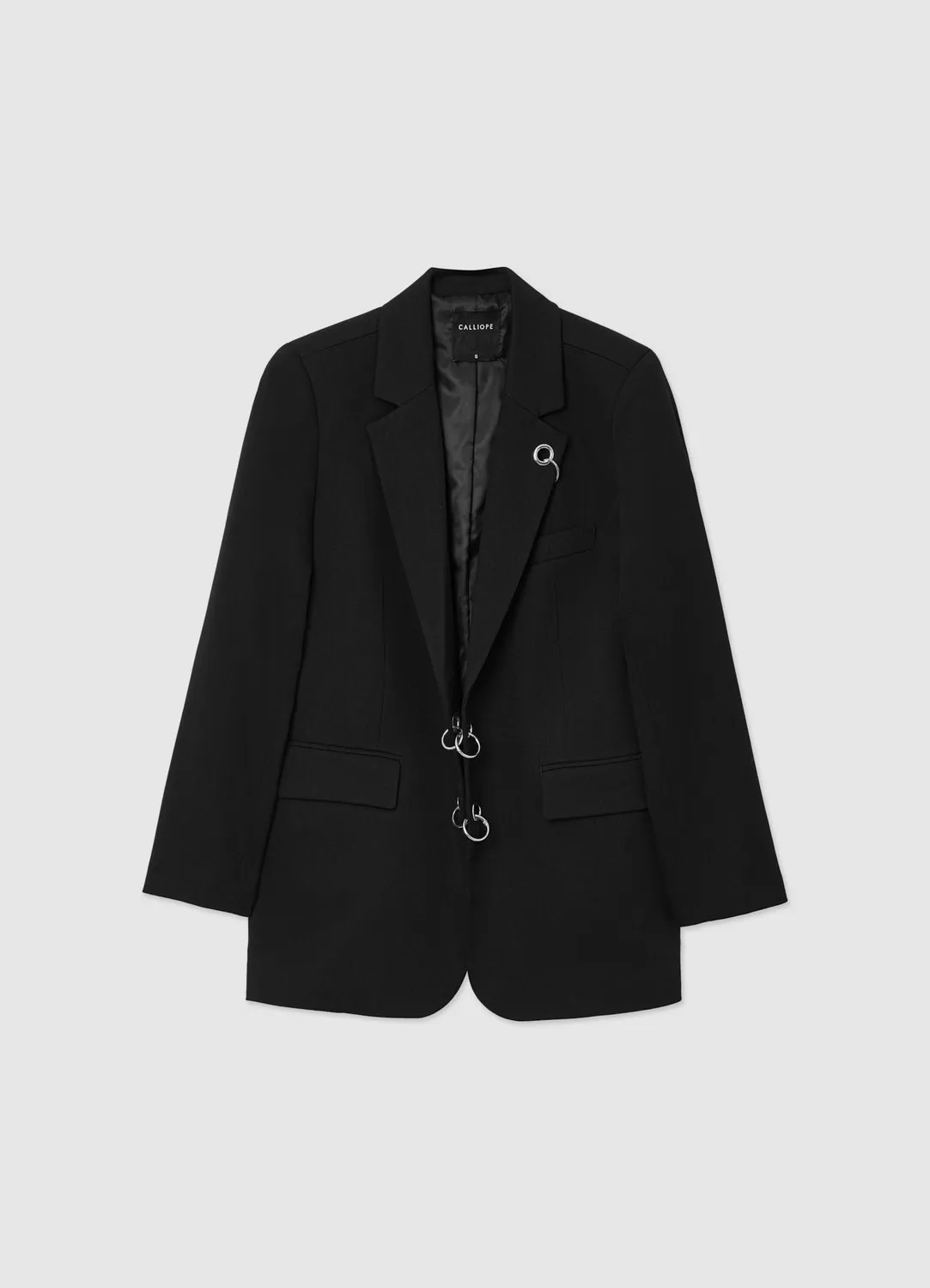Calliope veste femme à crochets unie S col revers