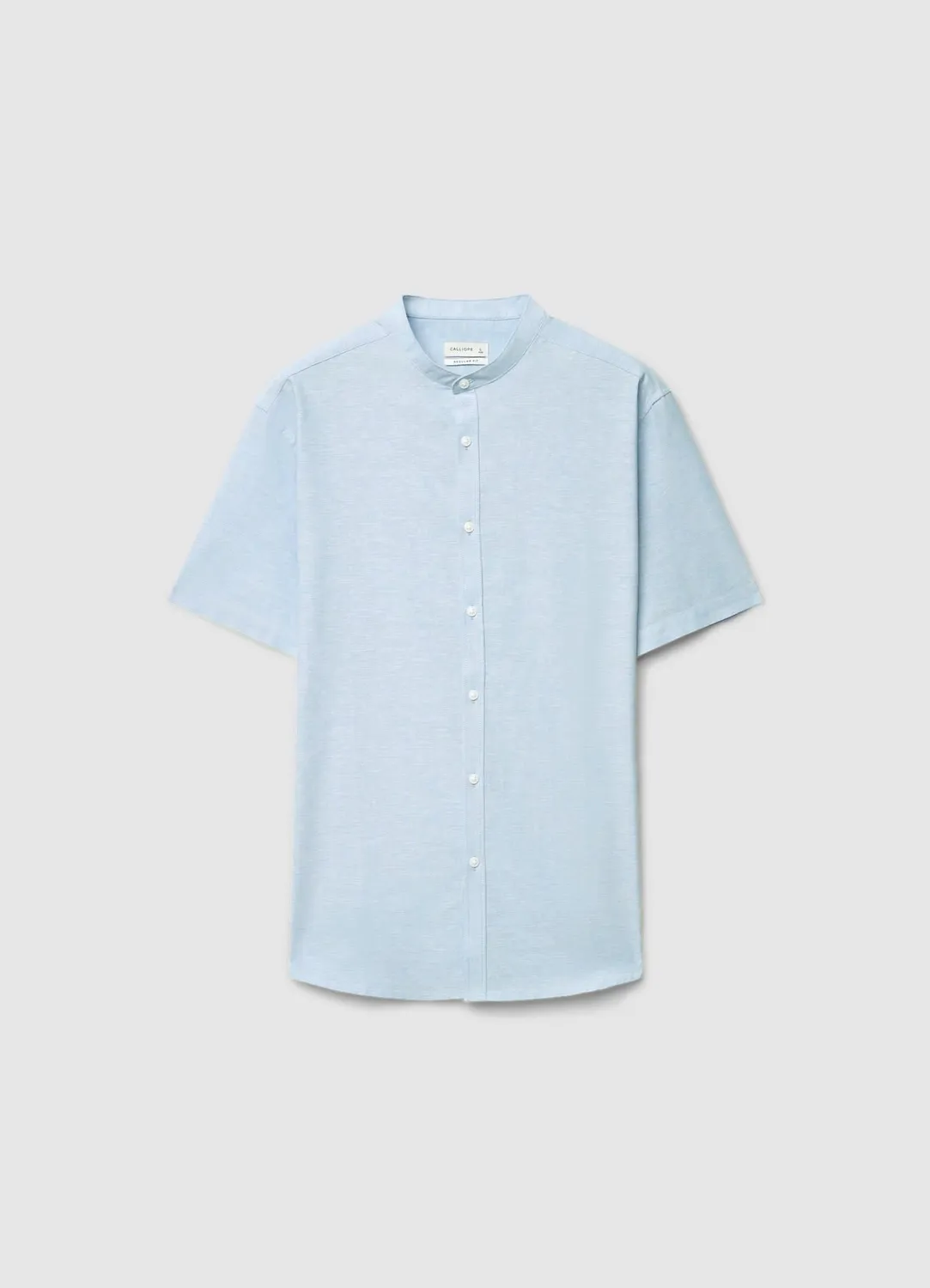 Calliope chemise lin col coréen homme manches courtes
