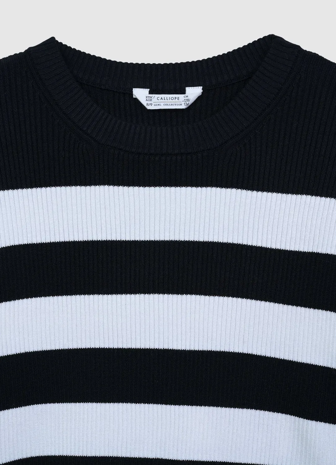 Calliope pull rayé fille côtes manches longues