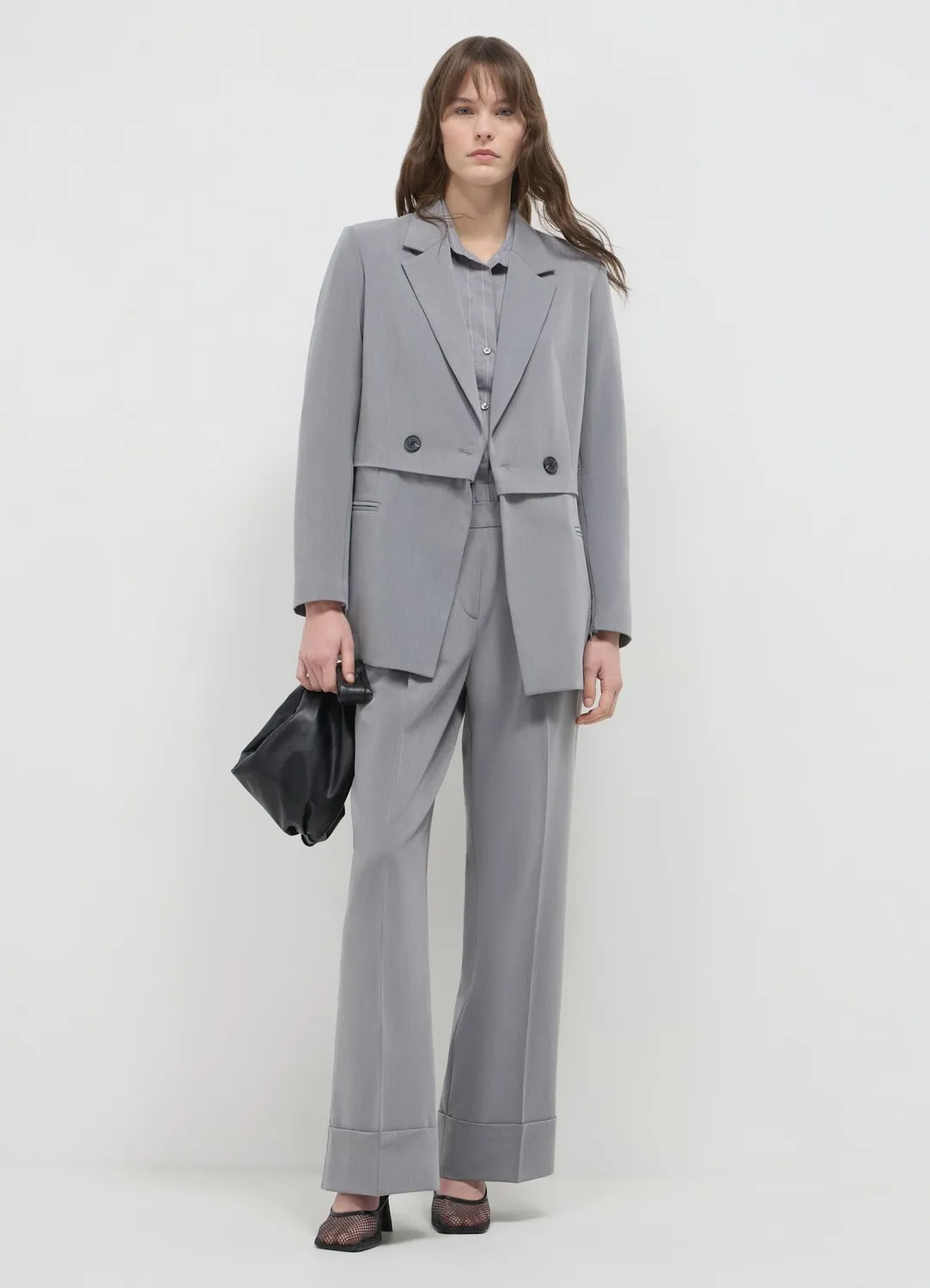 Calliope veste femme double boutonnage chinée