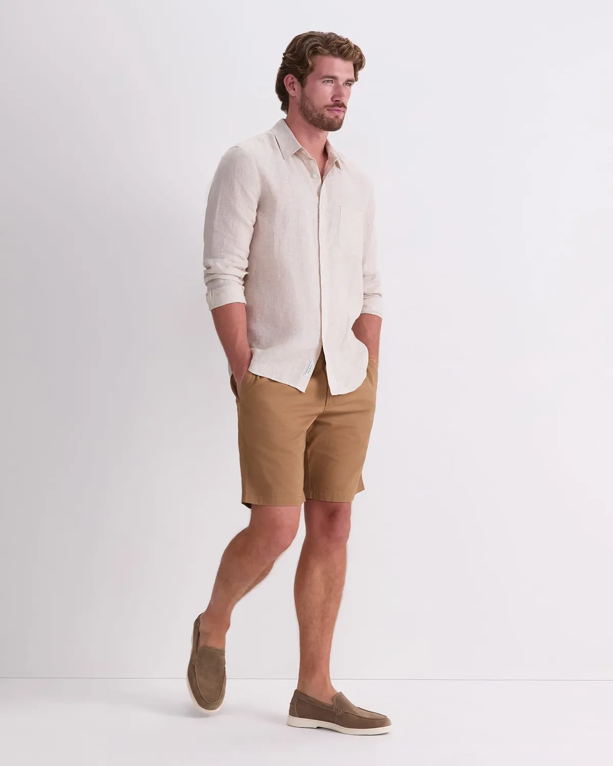 Sportscraft Vinnie chemise lin homme rayure fine