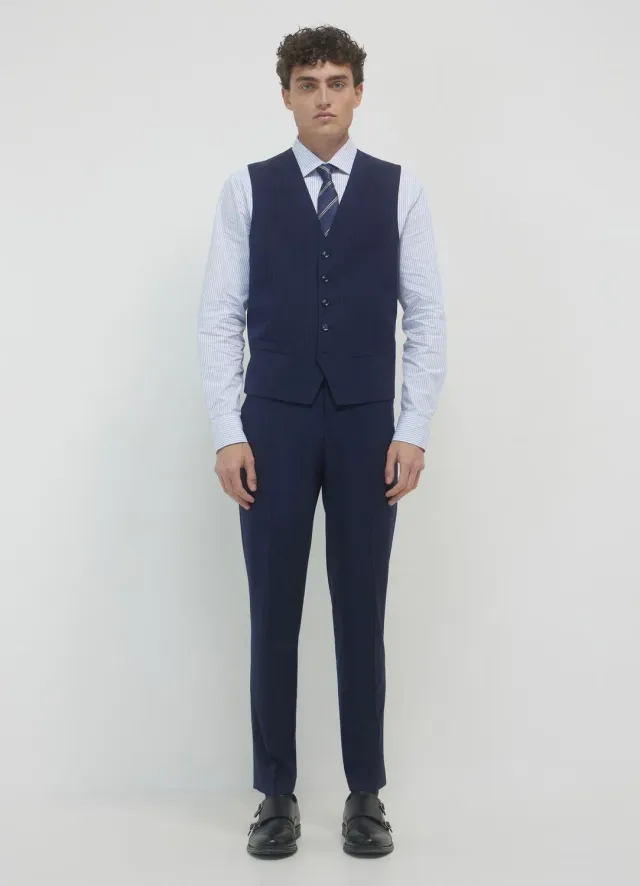 Calliope gilet rayé homme à boutons