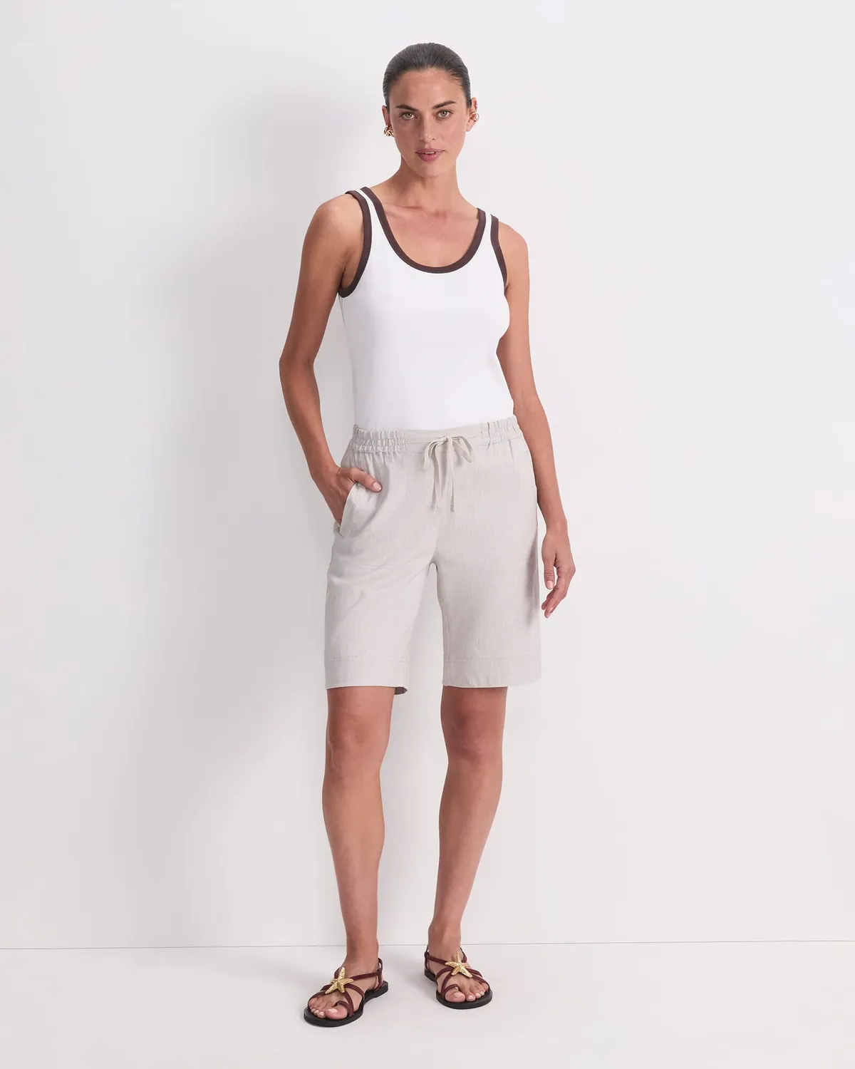 Sportscraft Rosa short lin femme mélange lin