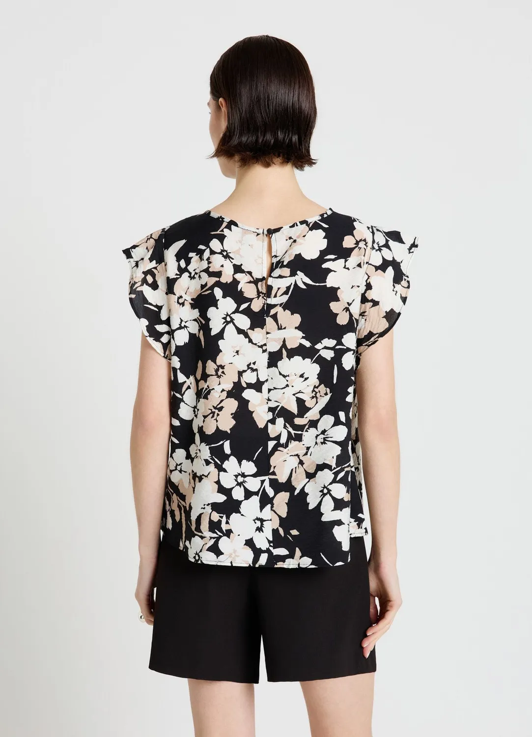 Calliope blouse florale femme manches volants