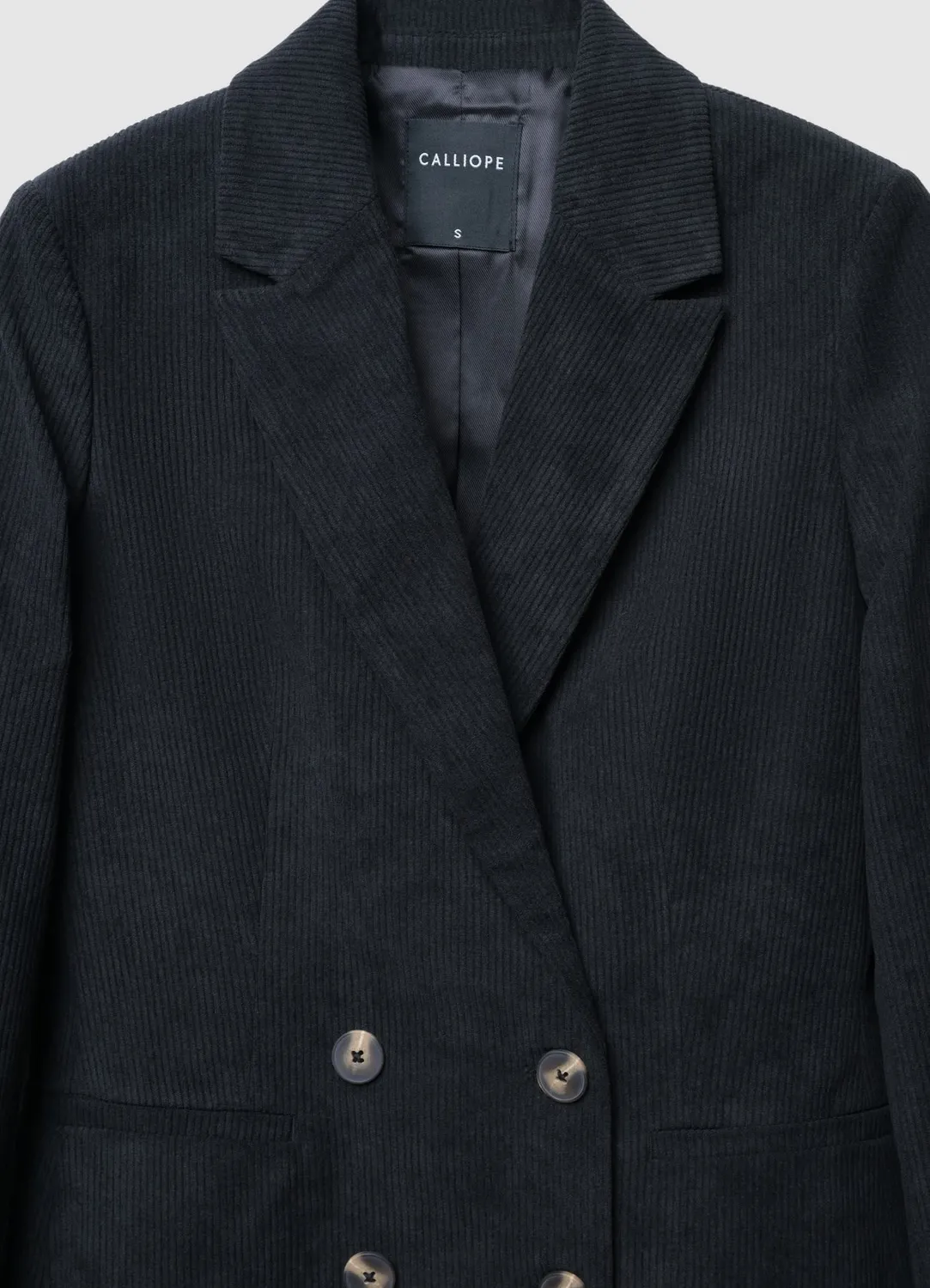 Calliope veste double-boutonnage effet velours femme