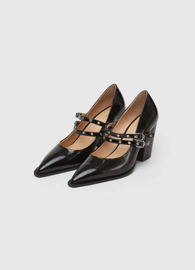 Calliope décolleté à boucles escarpins femme talon 8 cm