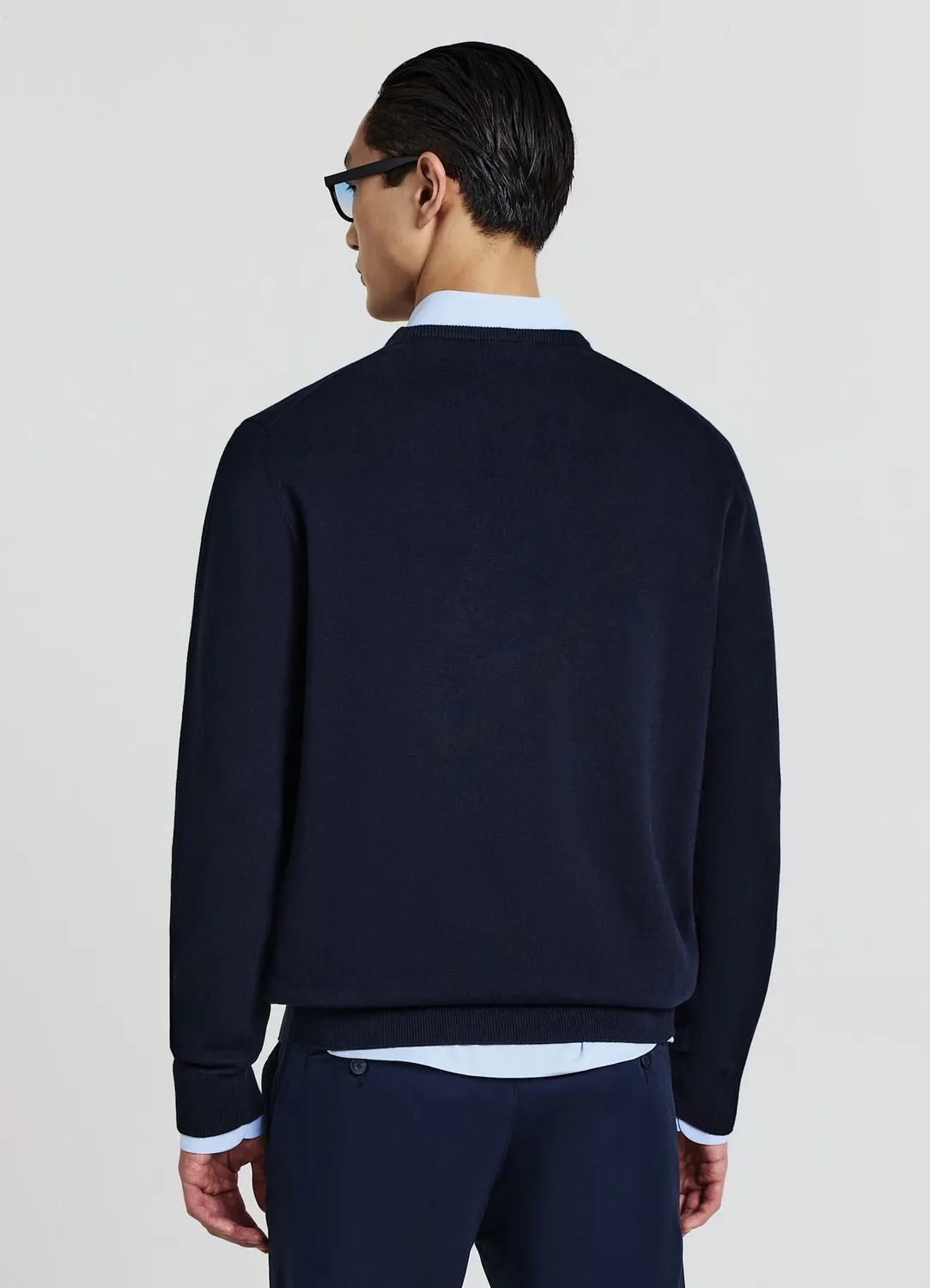 Calliope pull col rond homme coton uni gris