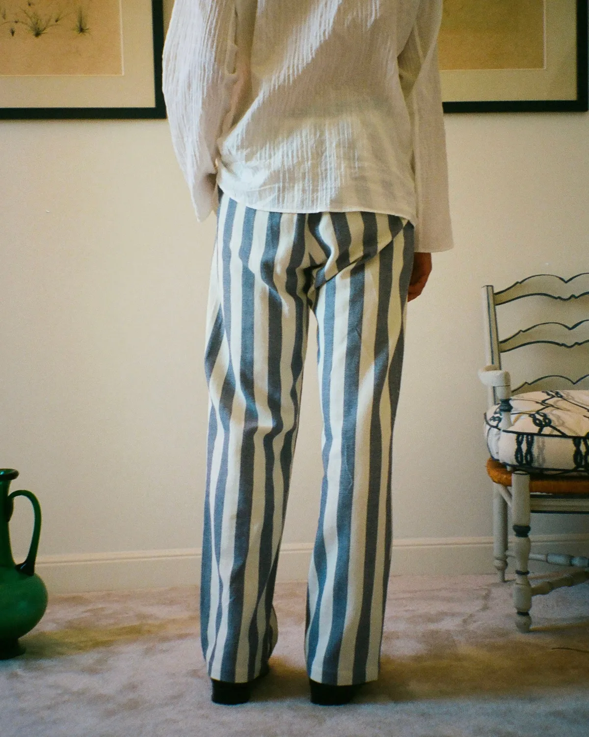 Erevan Capon Parasol Bleu pantalon homme